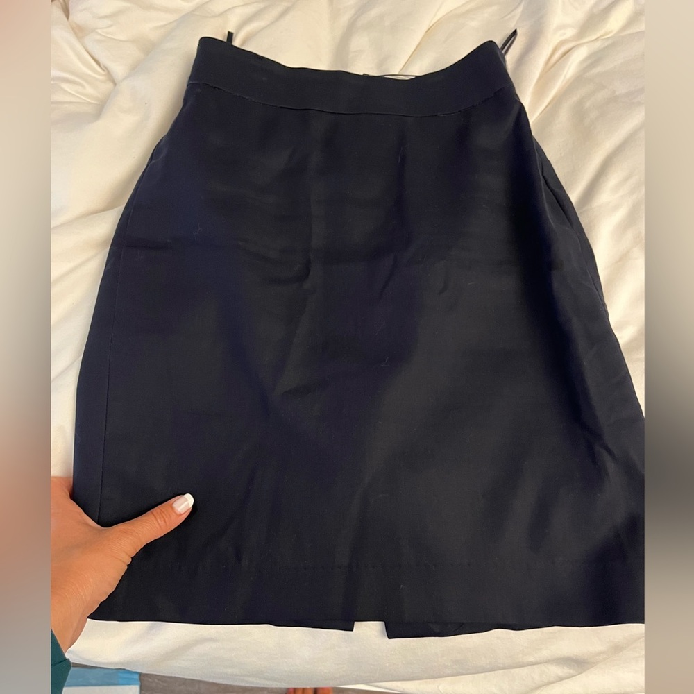 J Crew - navy pencil skirt